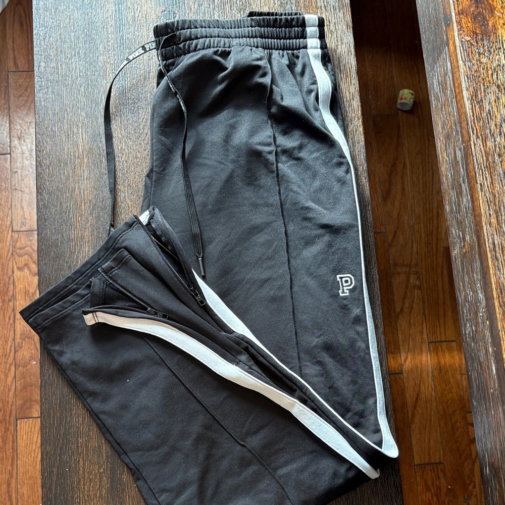 Victoria's Secret Black Joggers with White Trim